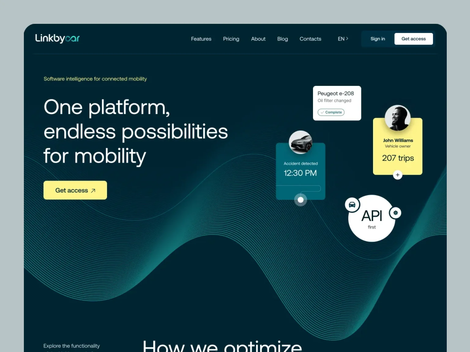 A dark theme with striking contrasts is a great combo