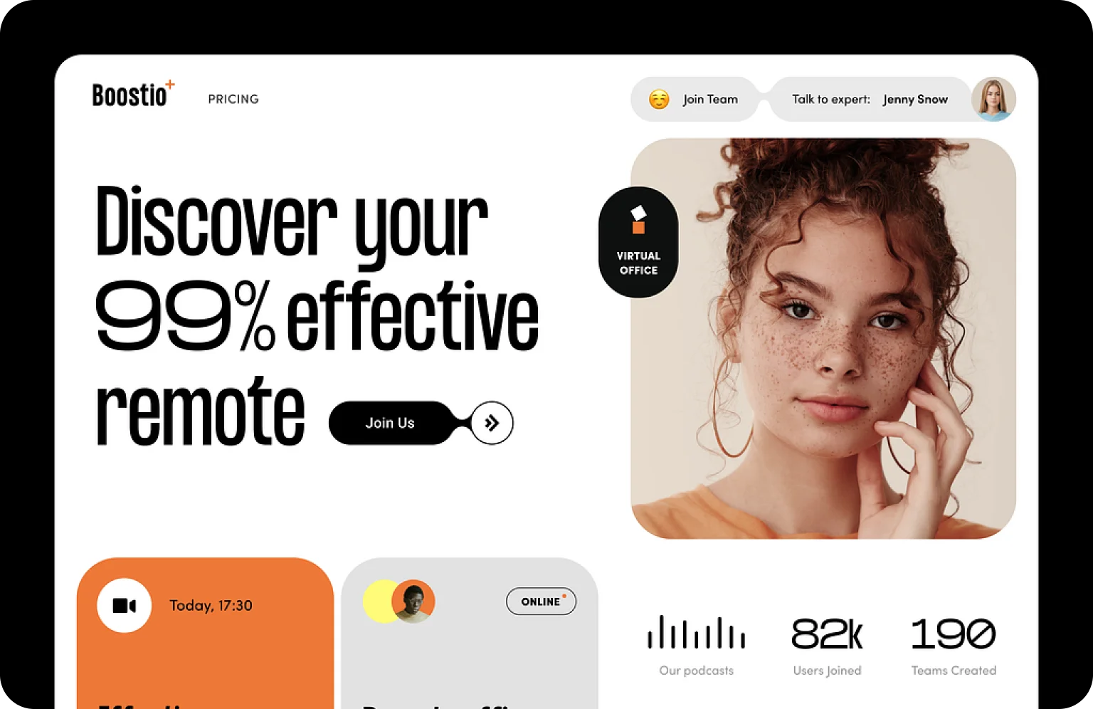 A beautiful design concept wrapped in black and orange hues