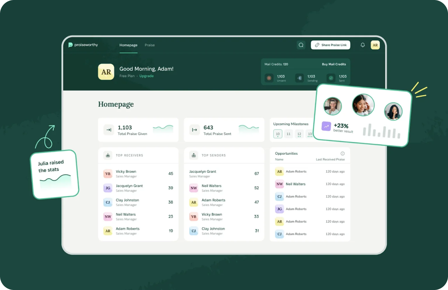 A simple grid improves the perception of content