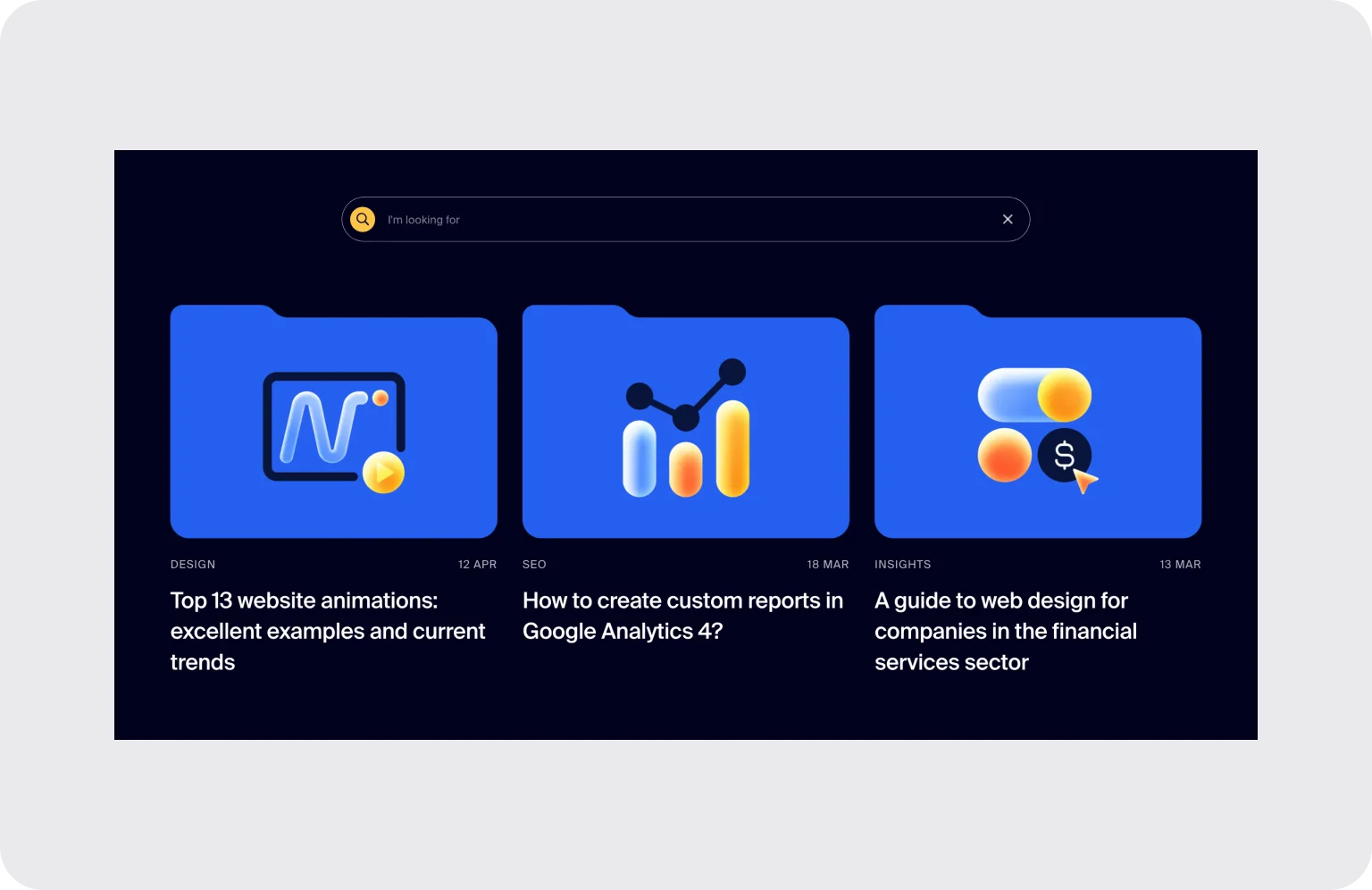 Search bar function for easy navigation on the Halo Lab website