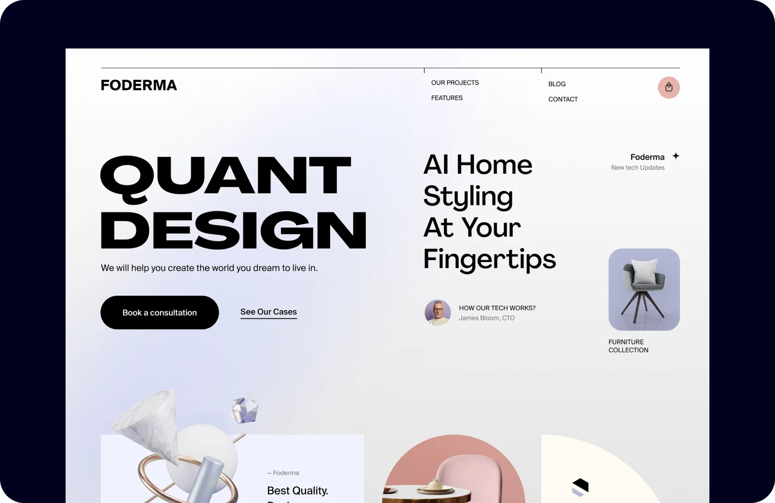 Foderma’s smooth division of sections by negative space