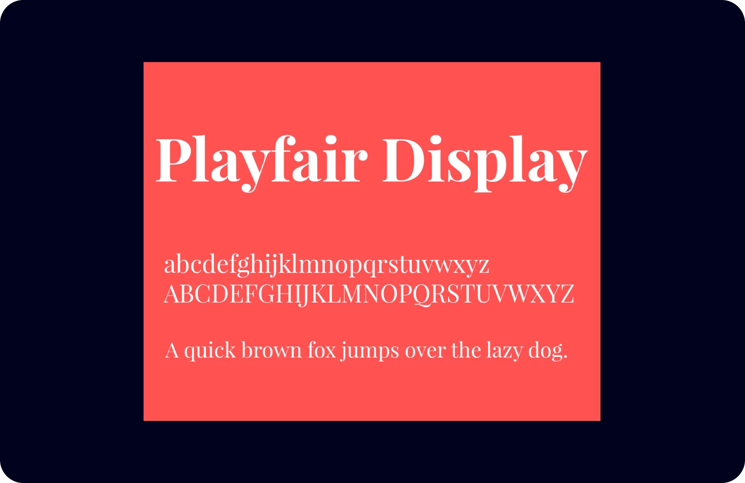 With Playfair Display, the text remains inviting and well-readable