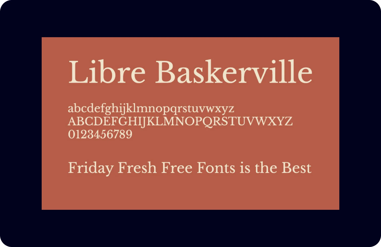Libre Baskerville can transition between various design contexts