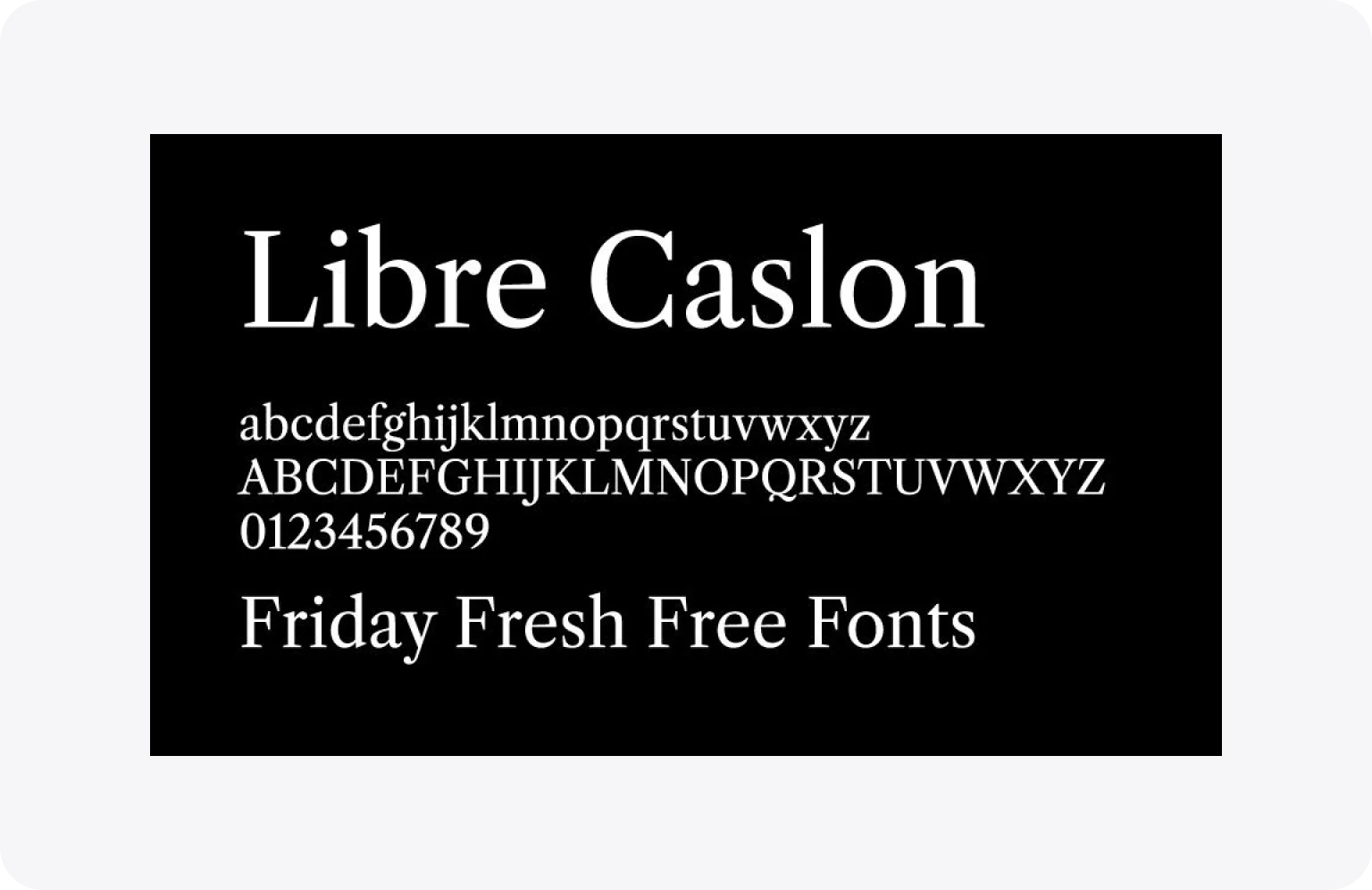 Libre Caslon is a reliable choice for long-form content
