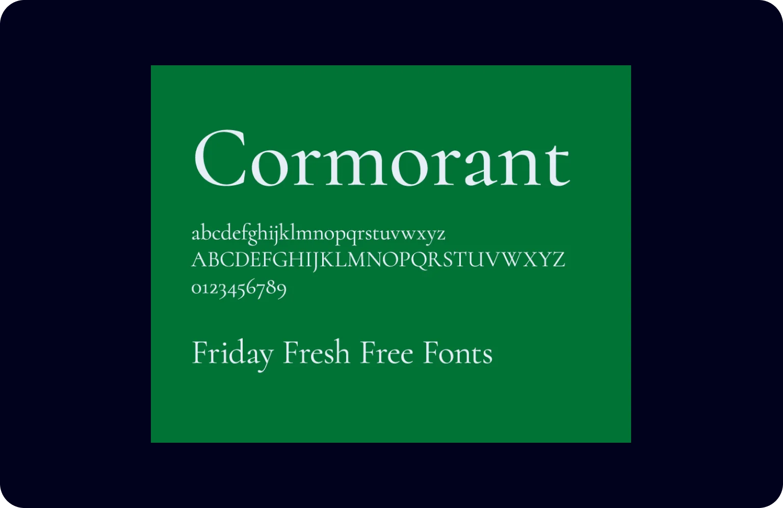 Cormorant maintains readability in different design applications