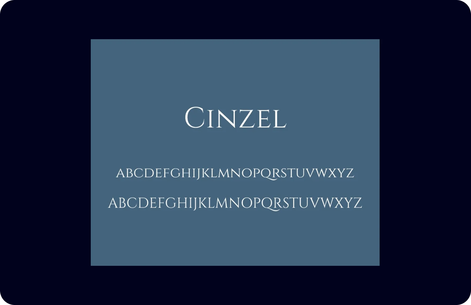 Cinzel provides the versatility required for impactful design