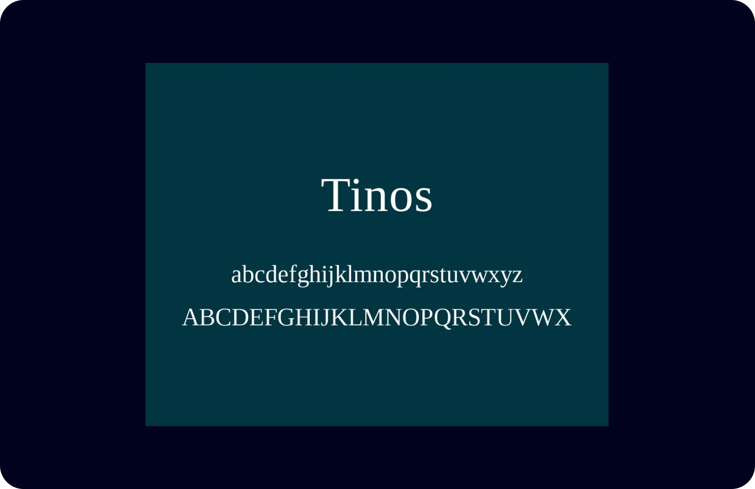 While designed for the web, Tinos performs admirably in print as well