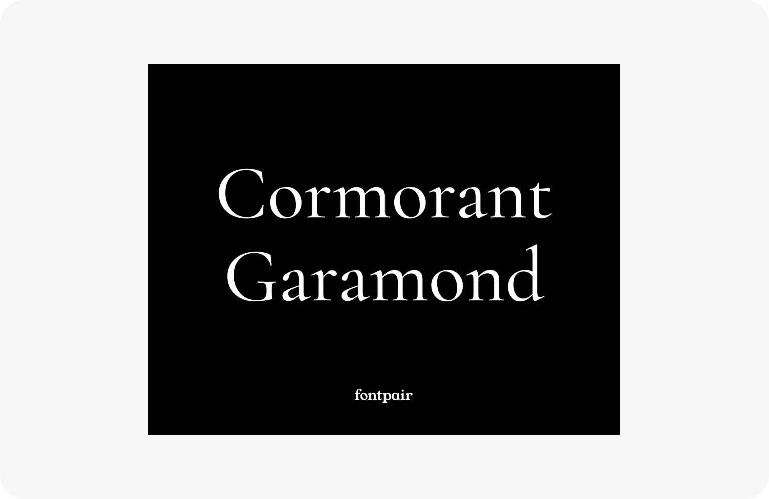 Cormorant Garamond introduces subtle modern and classic elements