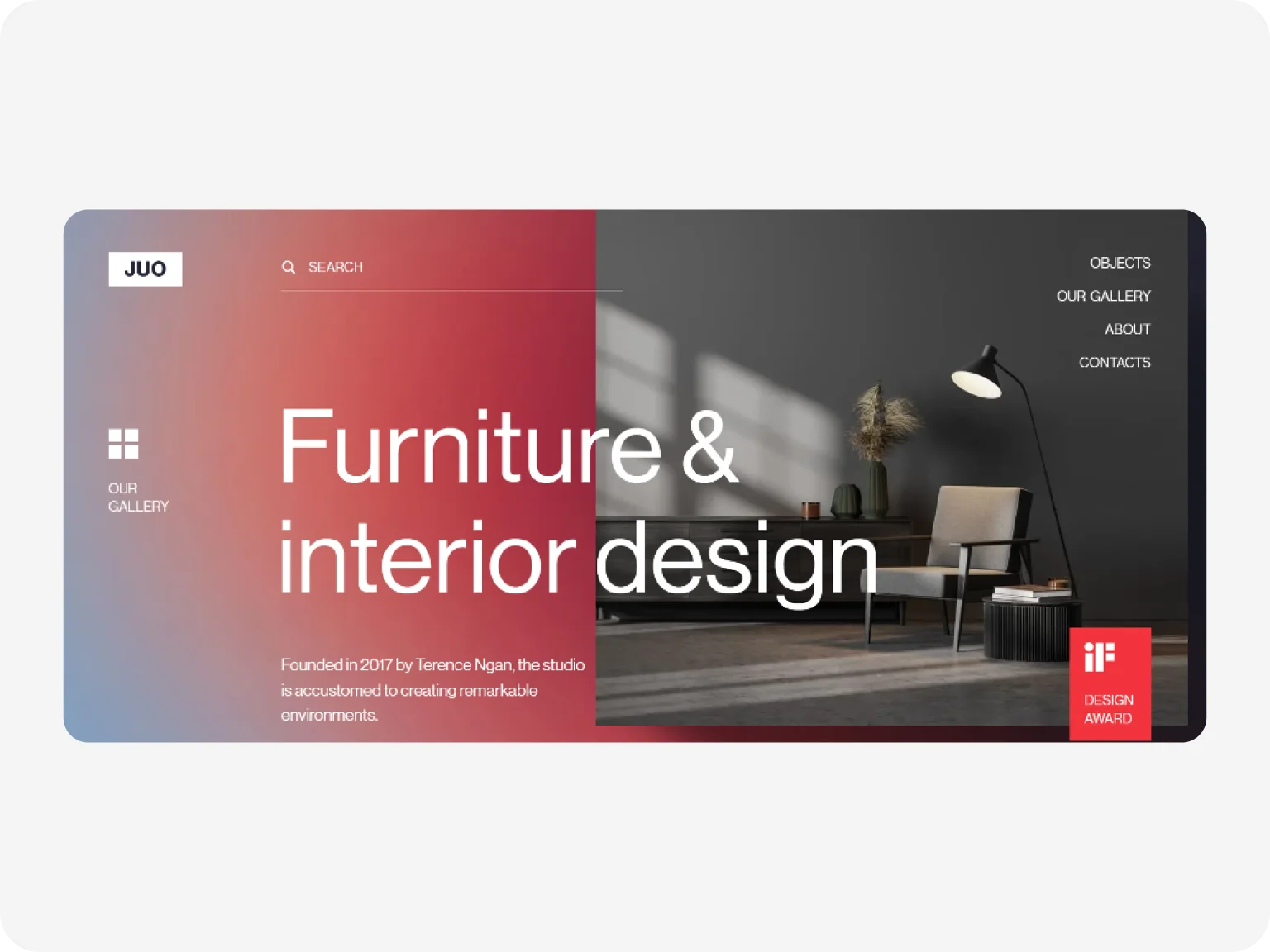 A professional and sophisticated web design of JUO