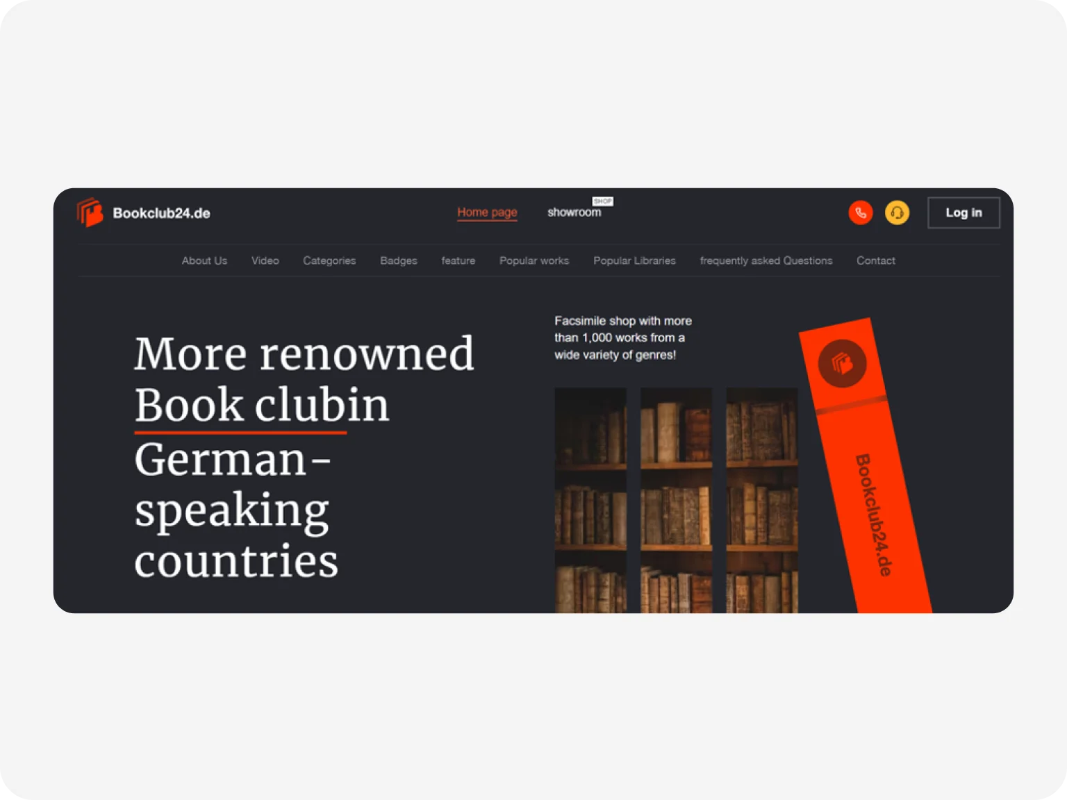 The design of Bookclub24 is intuitive and user-friendly