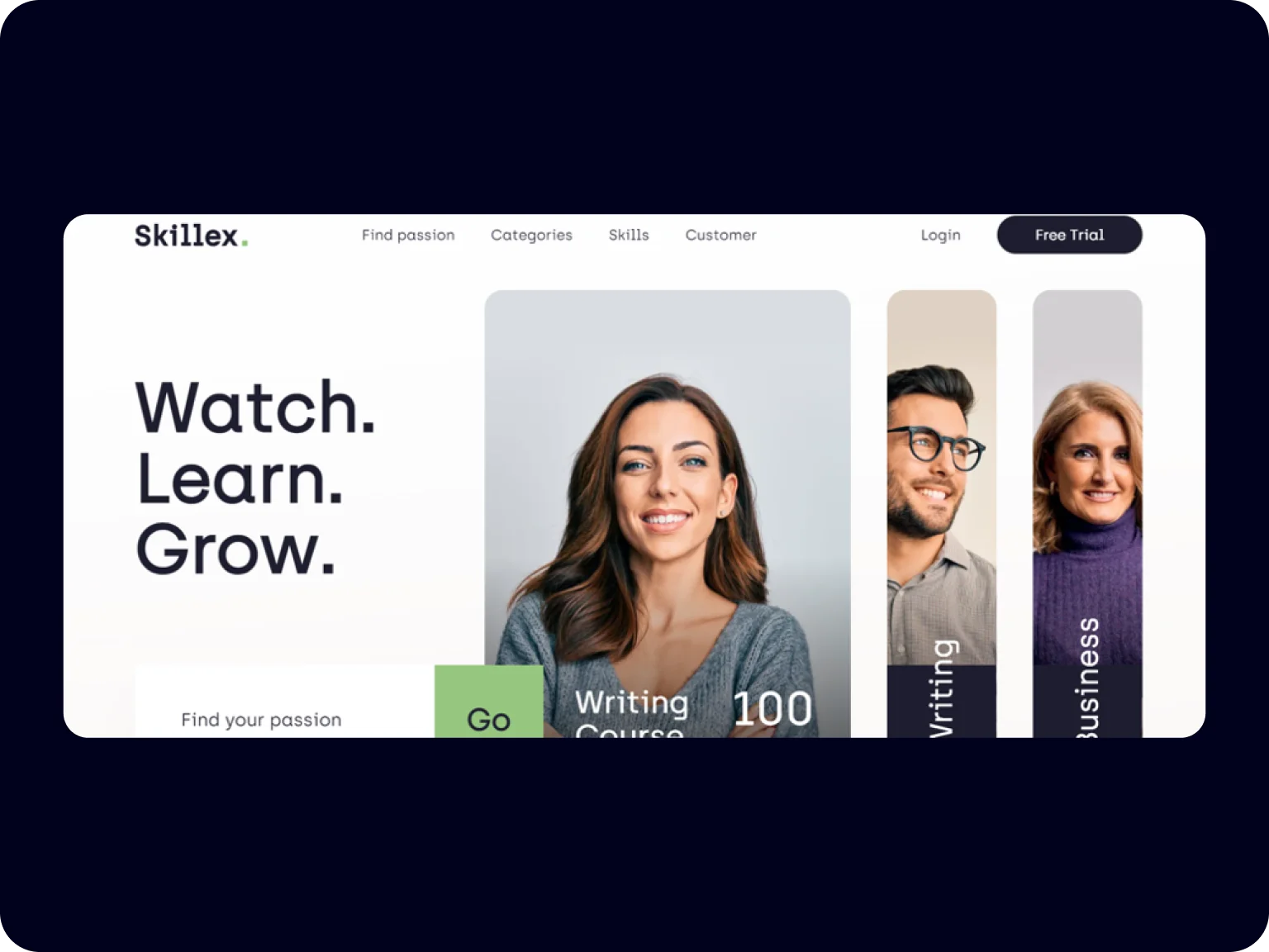 Skillex’s website blends user-friendly and appealing design