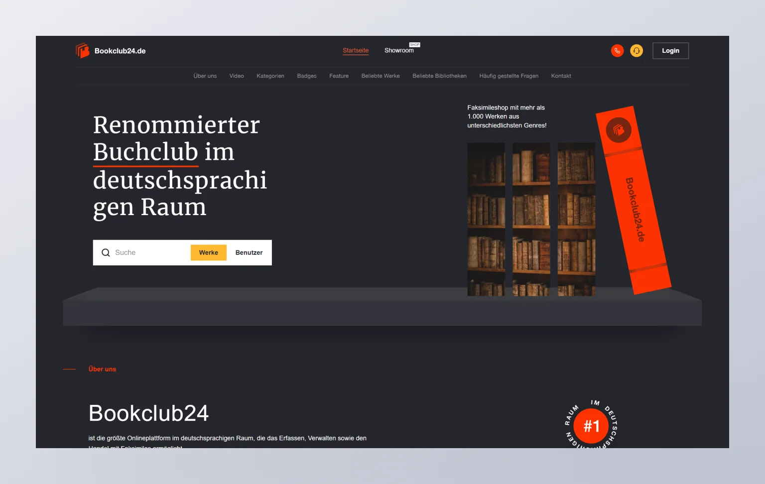 Clean and cohesive design with bright accents for Bookclub24