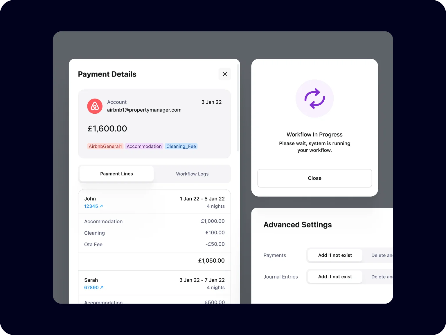 Finalytic card UI example