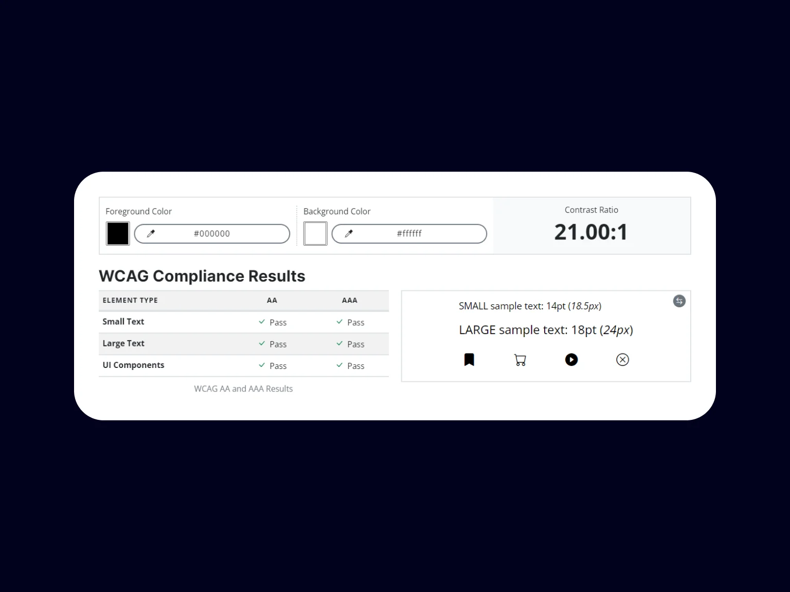 There are specific tools to check your designs for inclusivity and accessibility