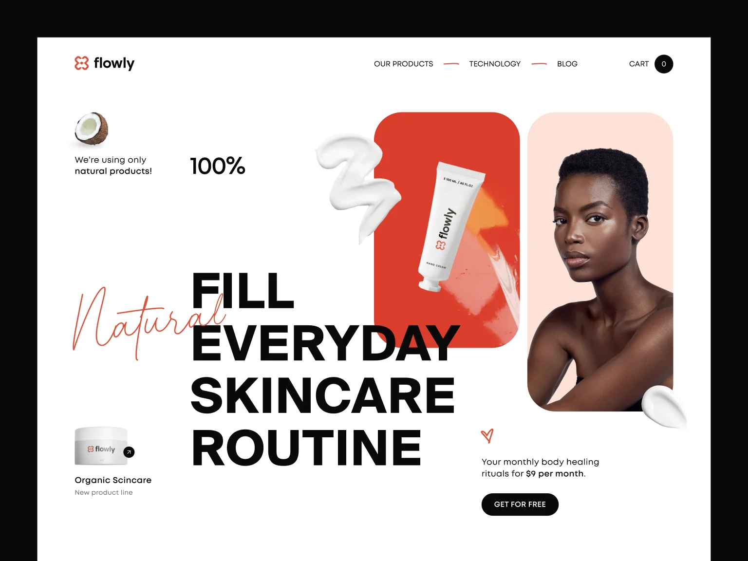 Large and small mockups with cream lines boost product sales