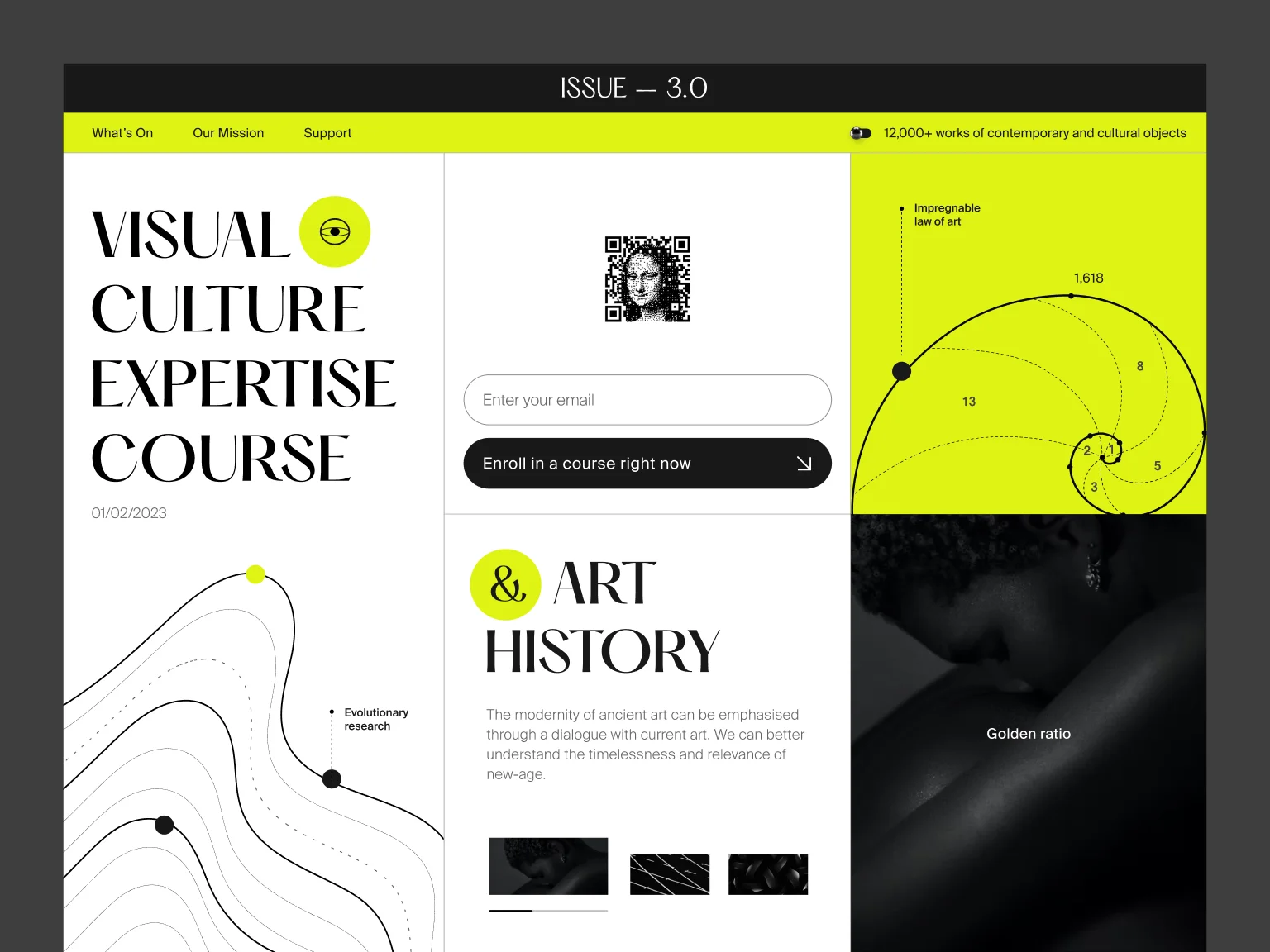 Accent-colored circles and sharp rectangles create a modern appearance