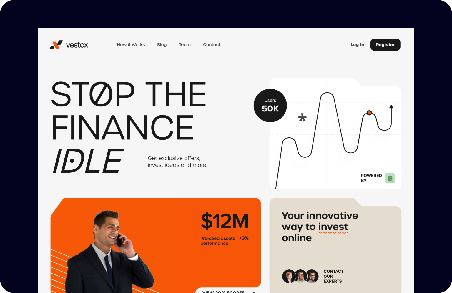 Vestox design simplicity with vibrant touches