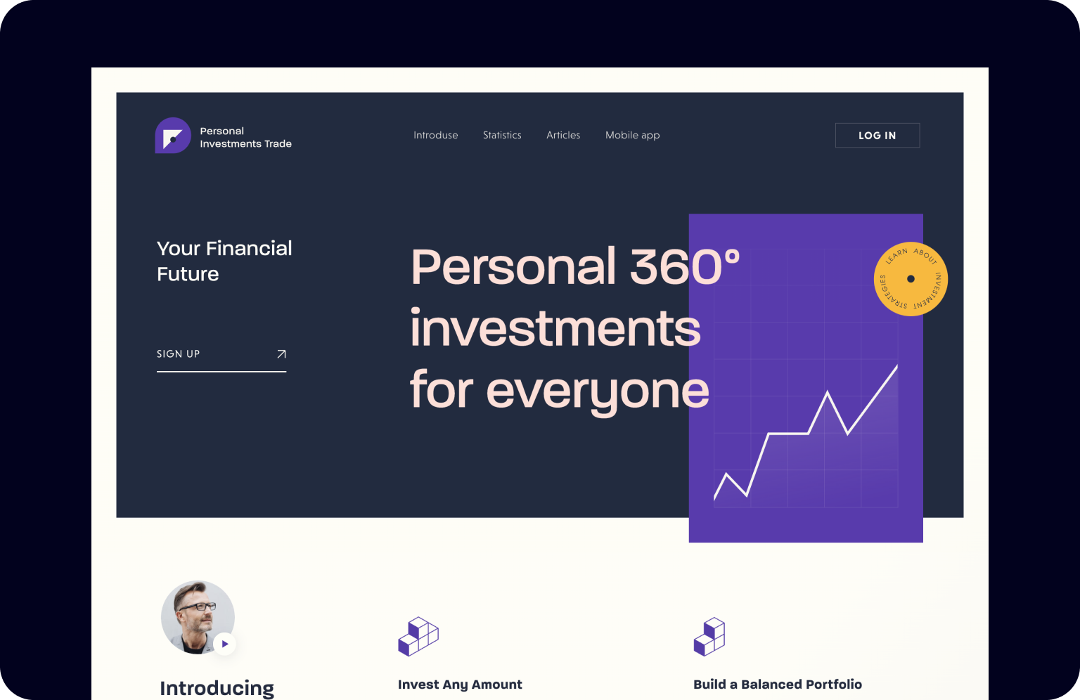 Sleek and easy Go Trade’s design