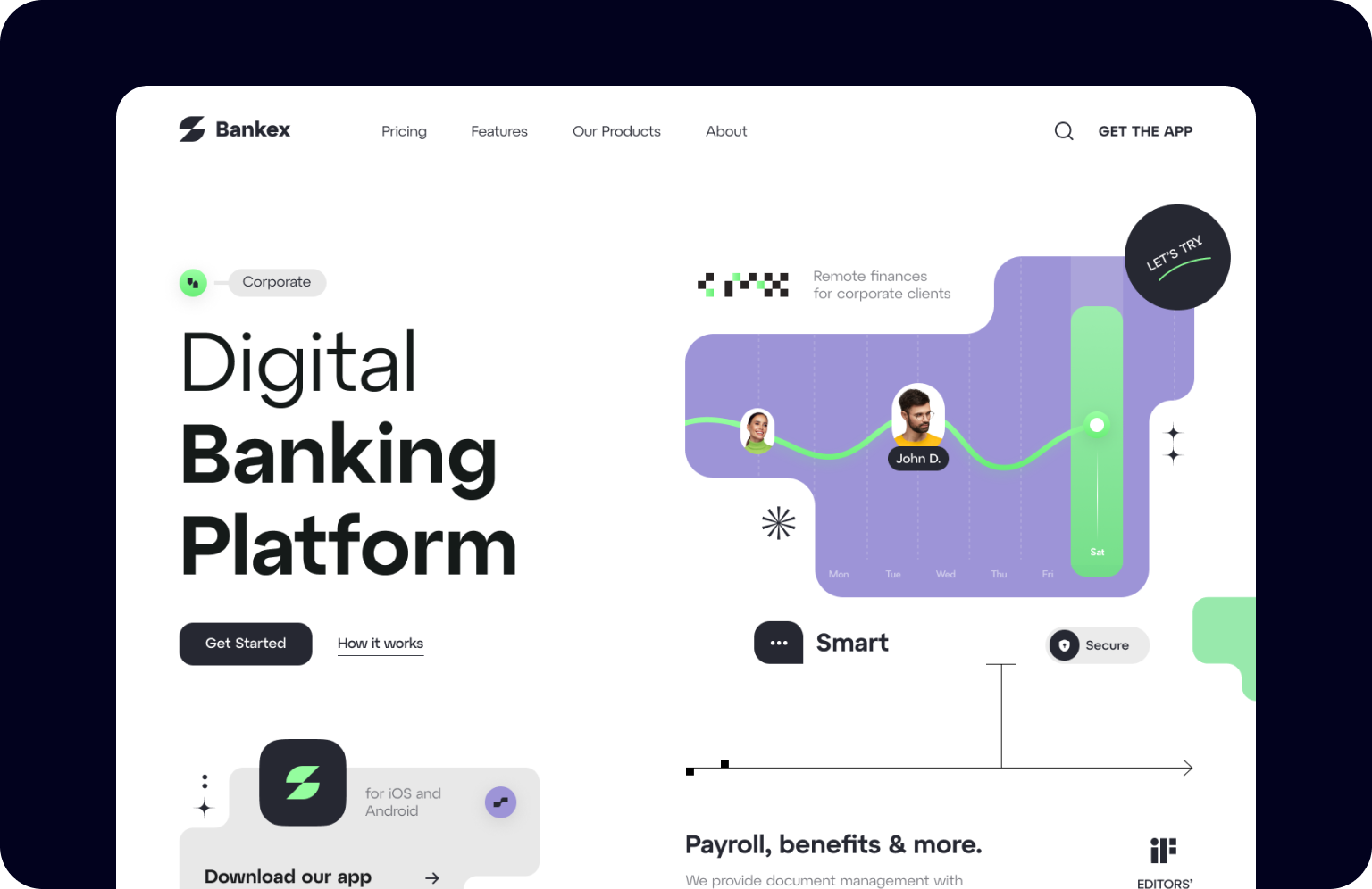 Smart design choice for the Bankex project