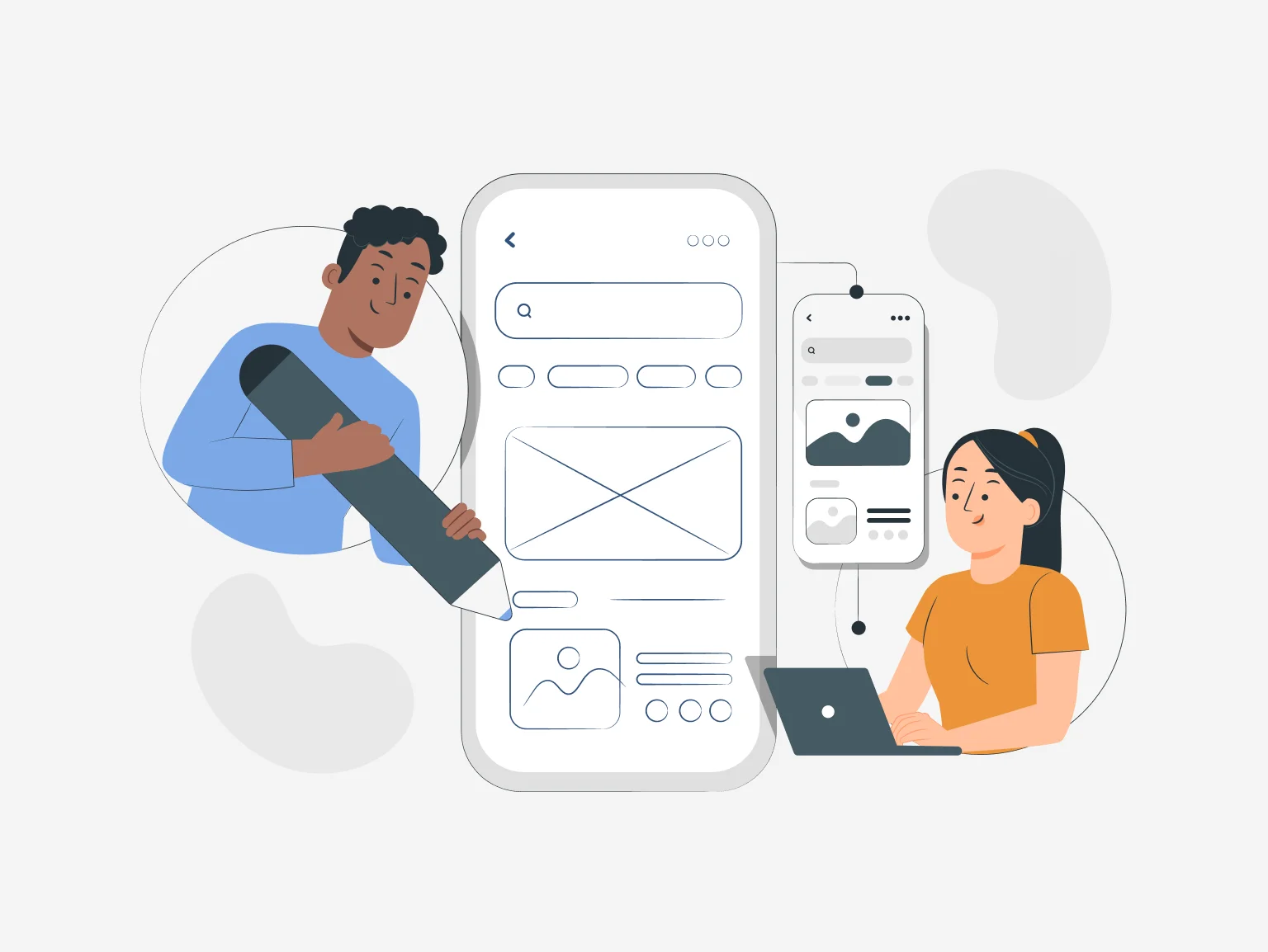 A good wireframe must scale on different screen sizes
