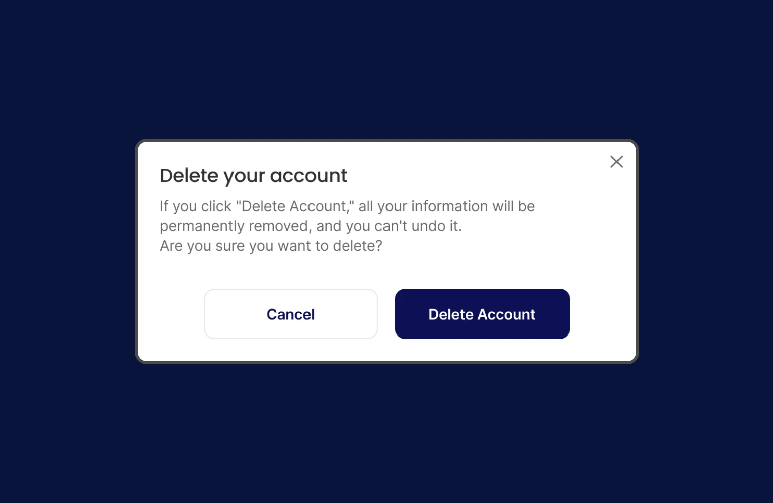 “Undo” options allow users to quickly reverse decisions if needed
