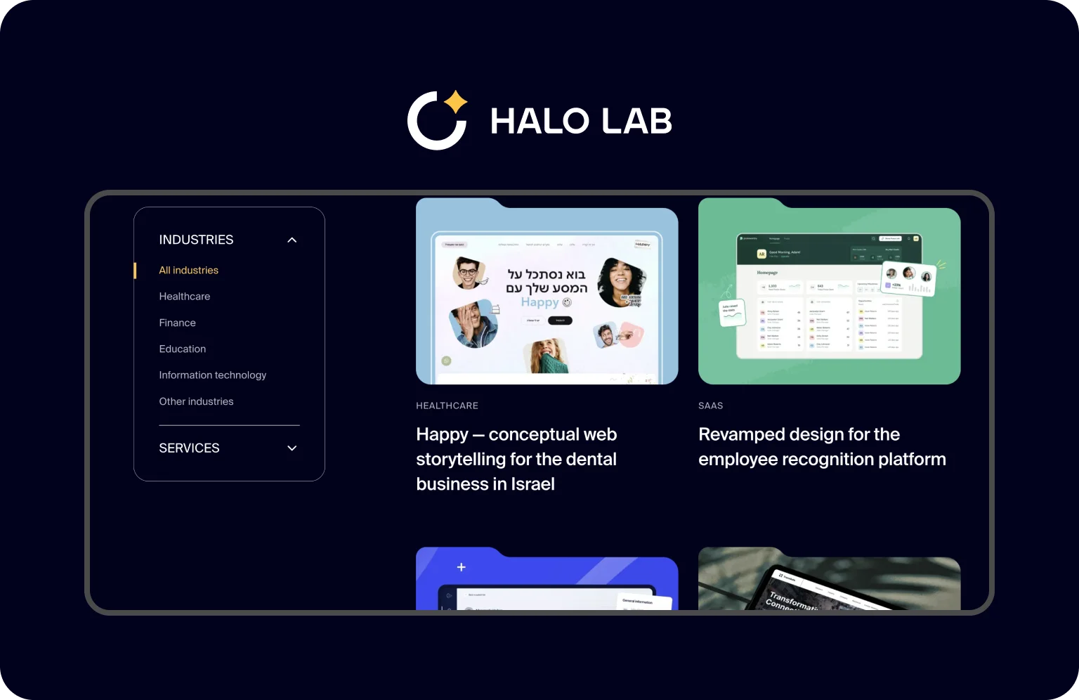 A sidebar provides users with additional navigation