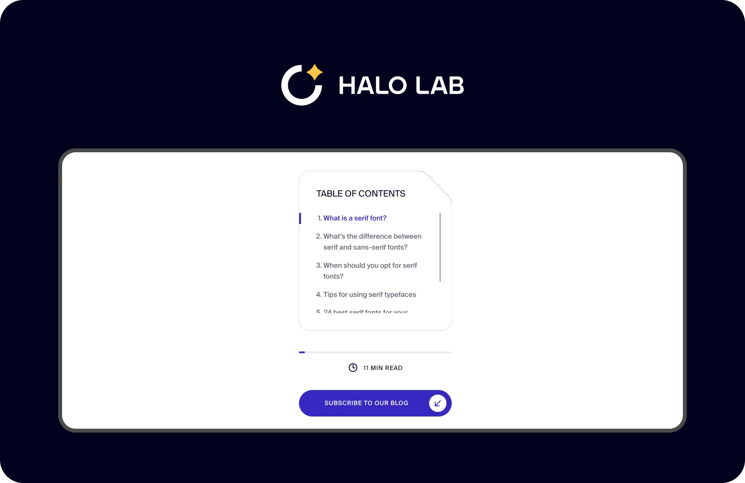 Progress indicator let users know at what stage they are now