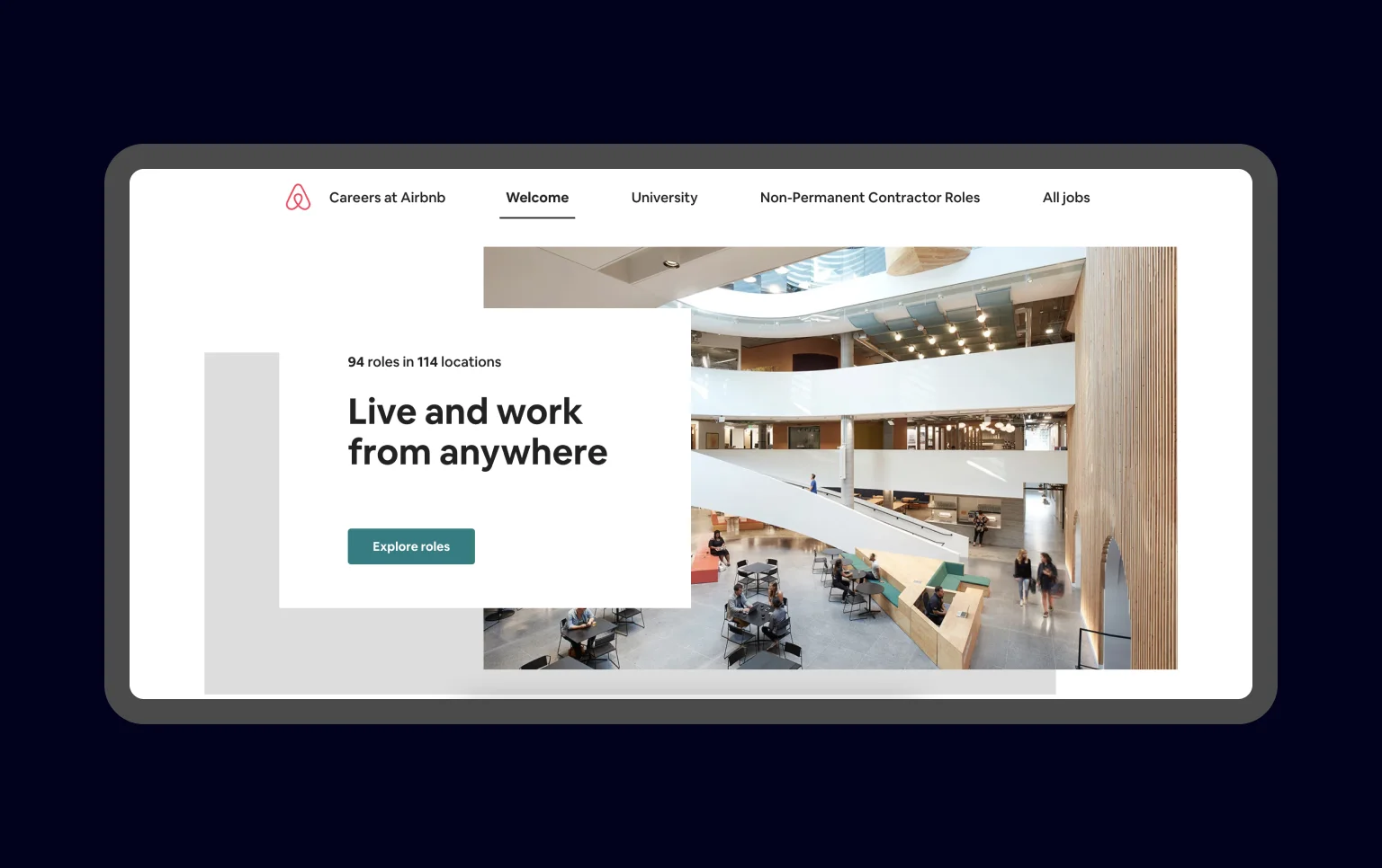 Airbnb career page