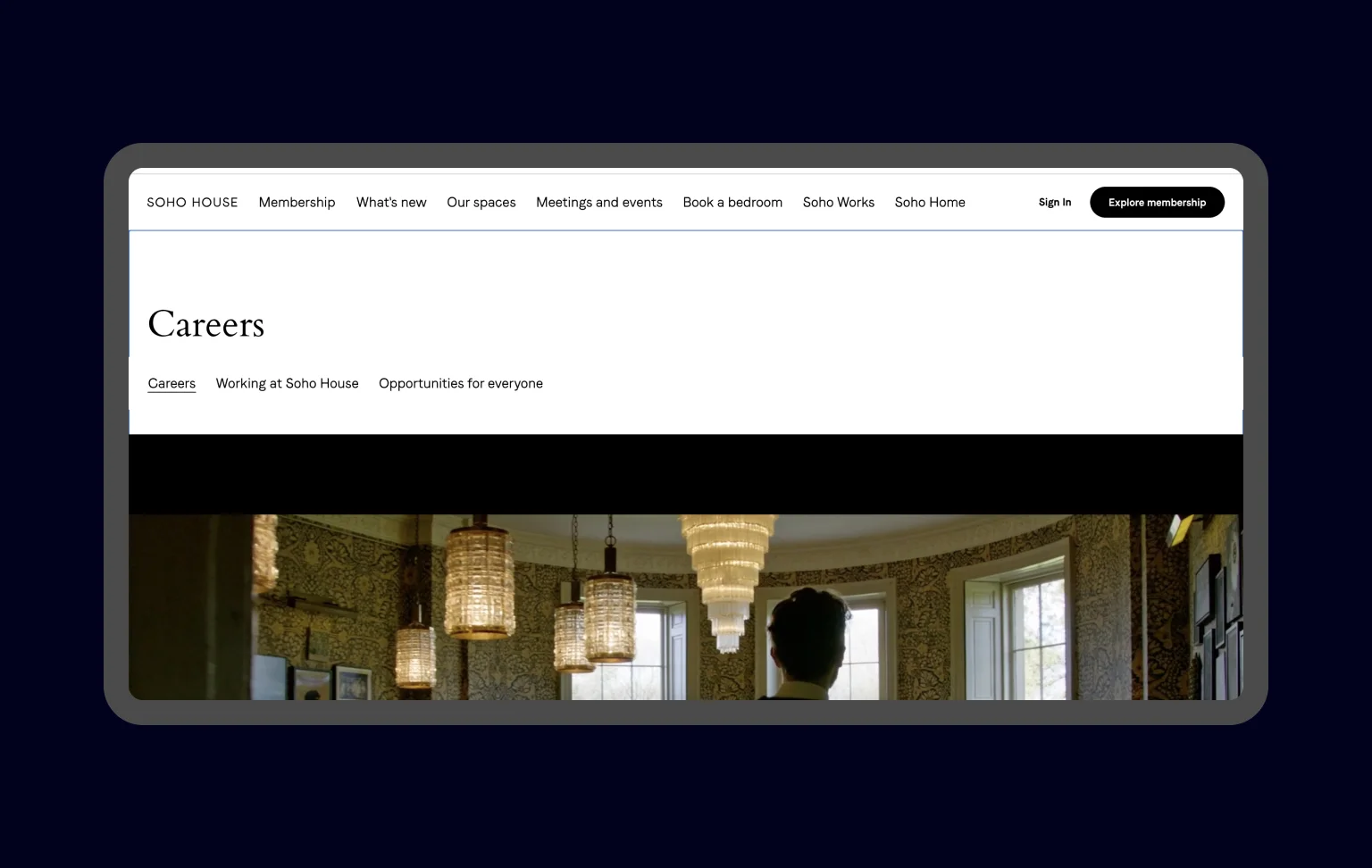 Soho House & Co career page