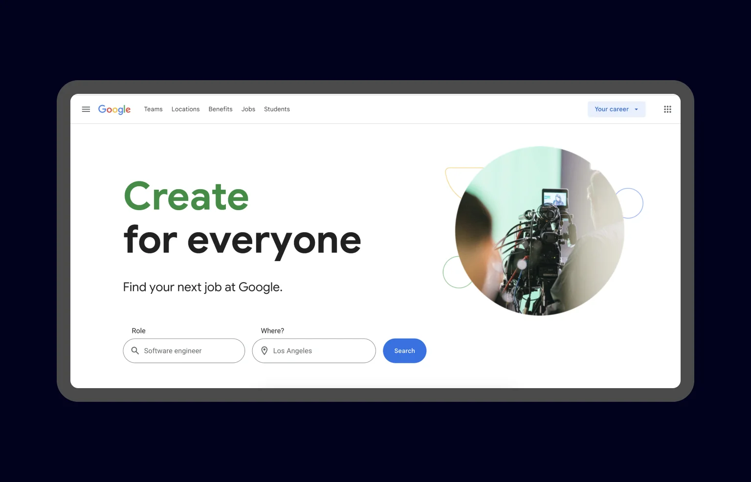 Google’s careers page