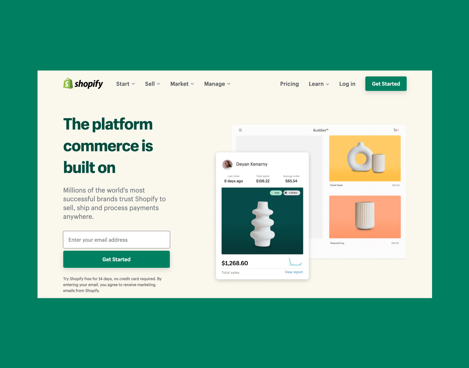 Shopify is an ecommerce platform for all businesses