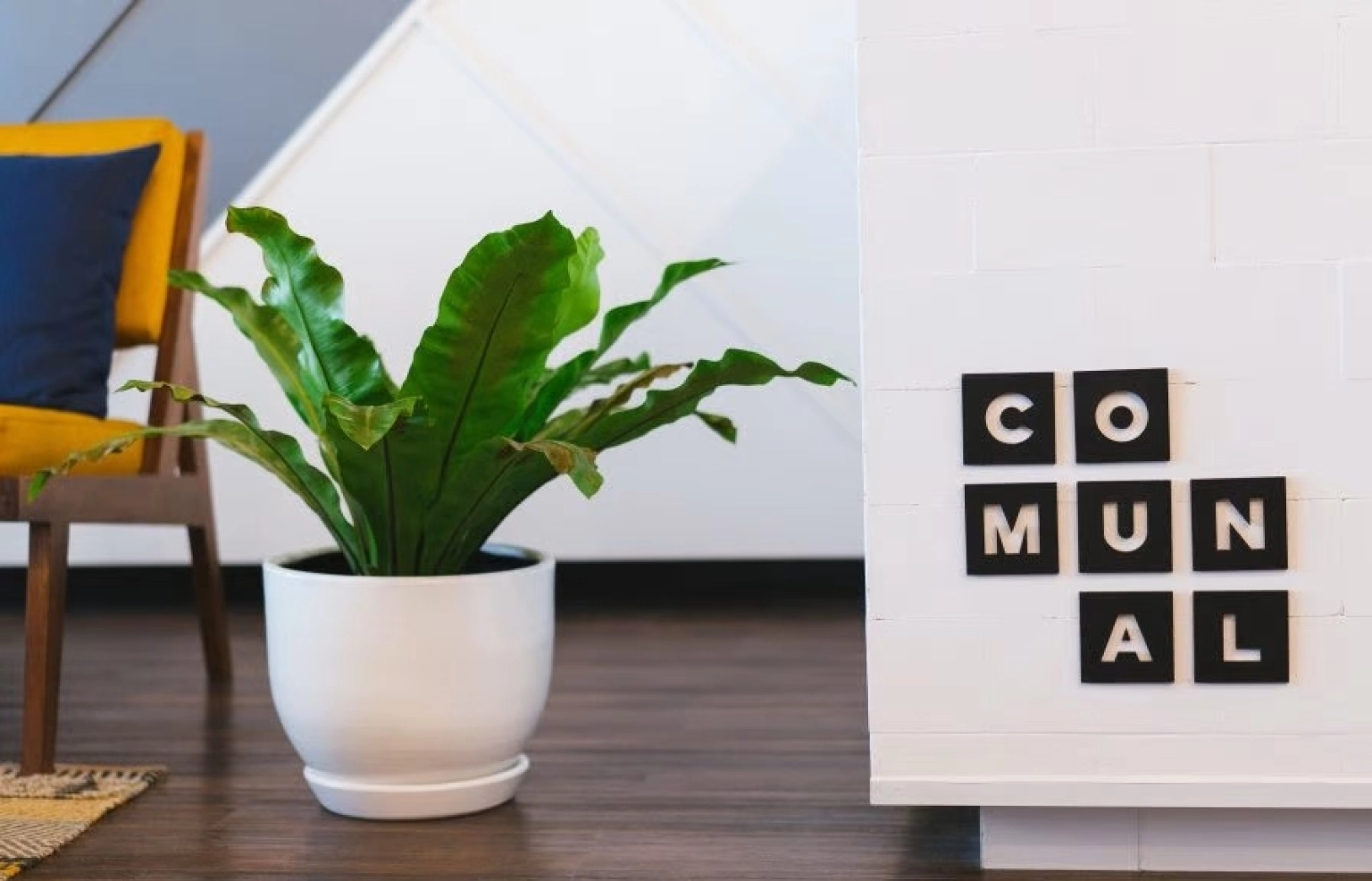 An example of the typography used in the interior design