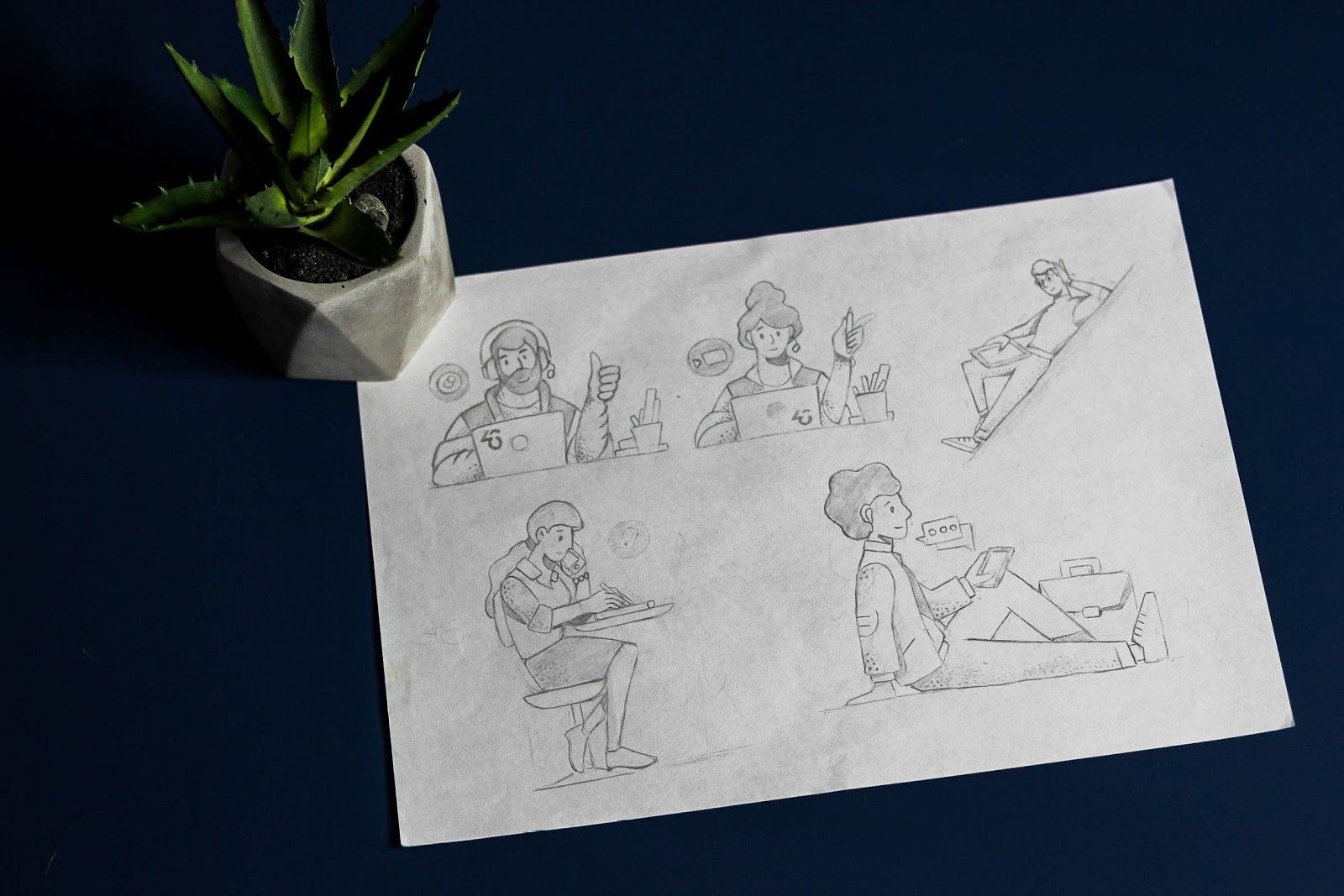 This sketch took about an hour to paint.