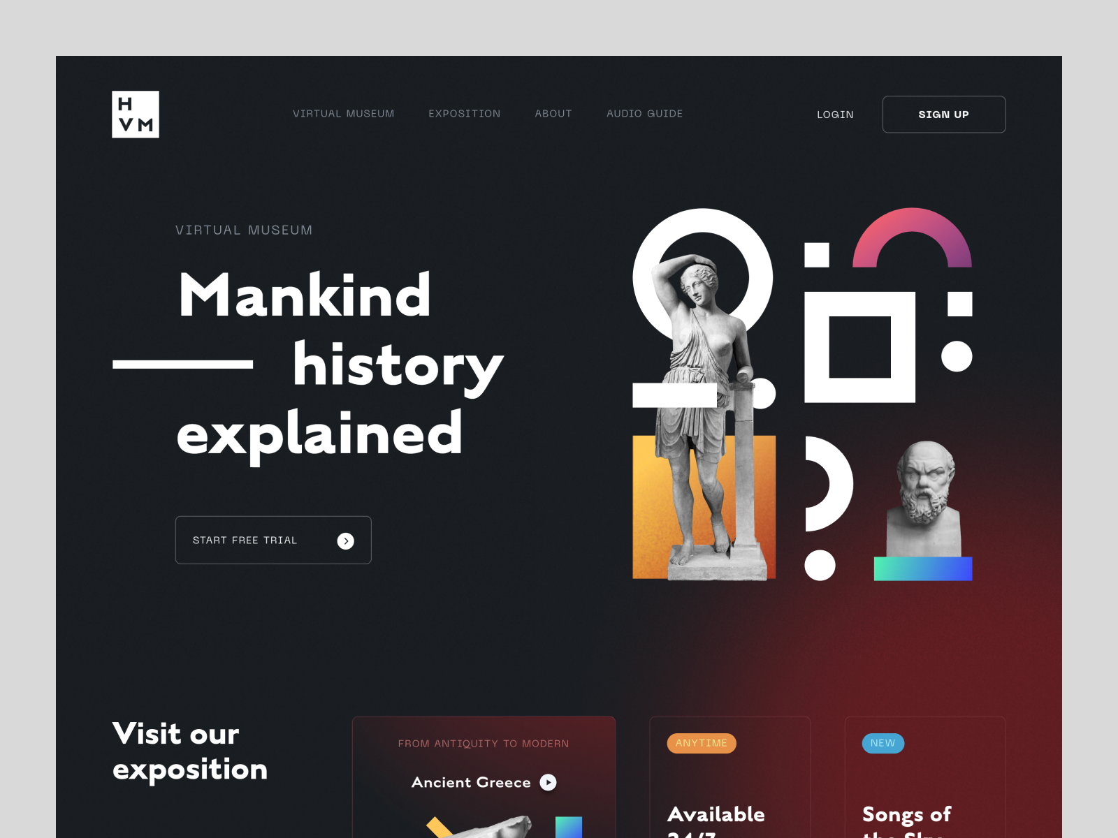 Virtual History Museum on Webflow