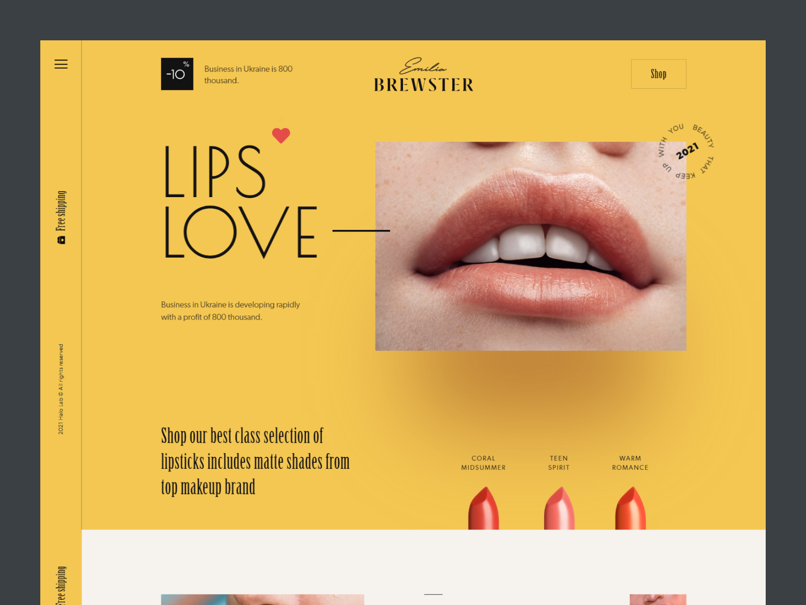 Lips Love Landing on Webflow