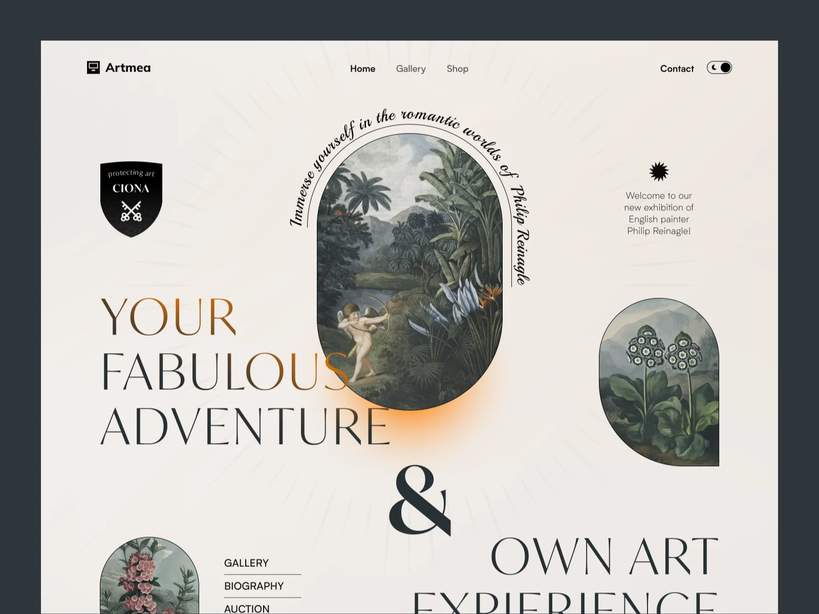 Artmea Online Gallery Website