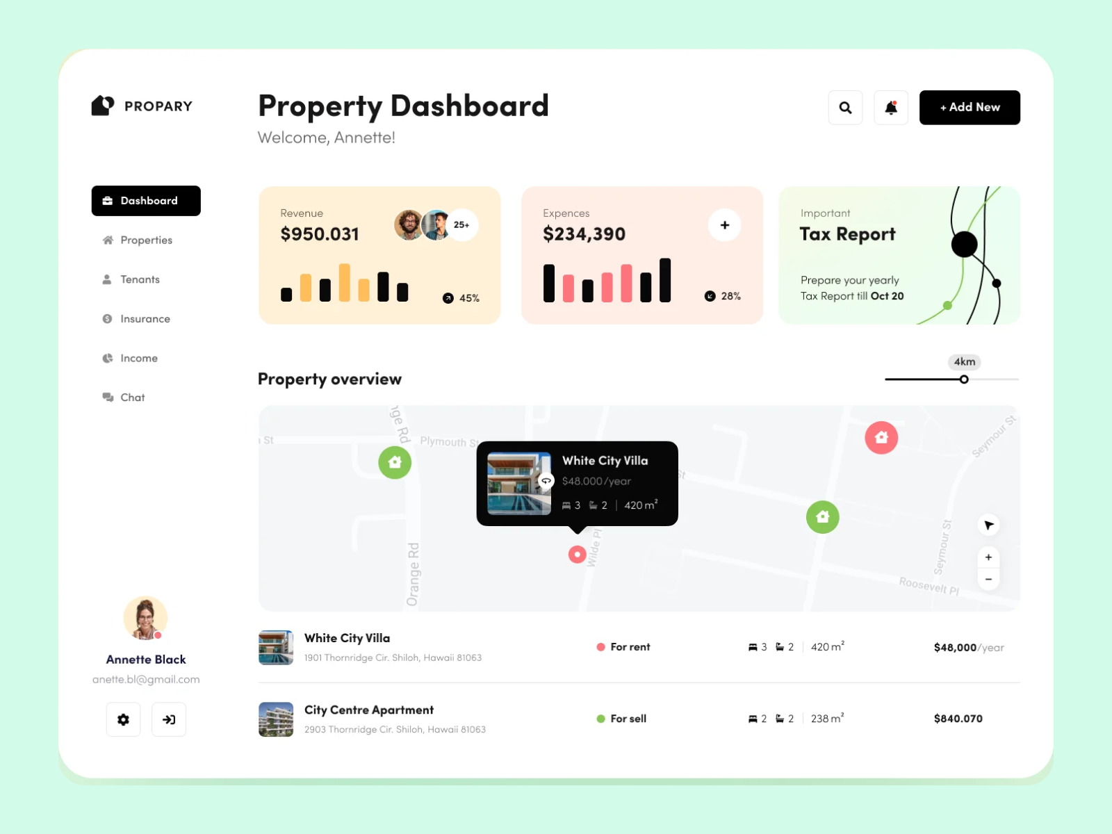 Propary Dashboard