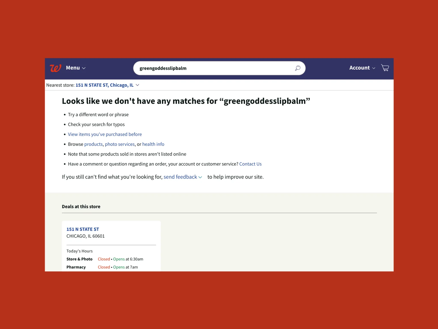 Provide guidance to your customers when their search yields no results