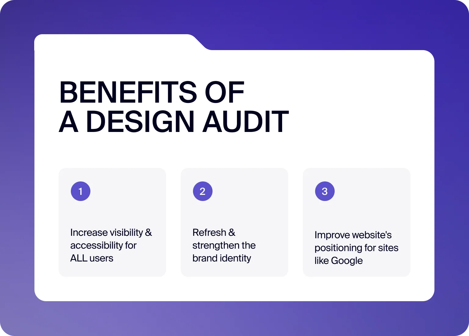 Three key benefits of a design audit for your website