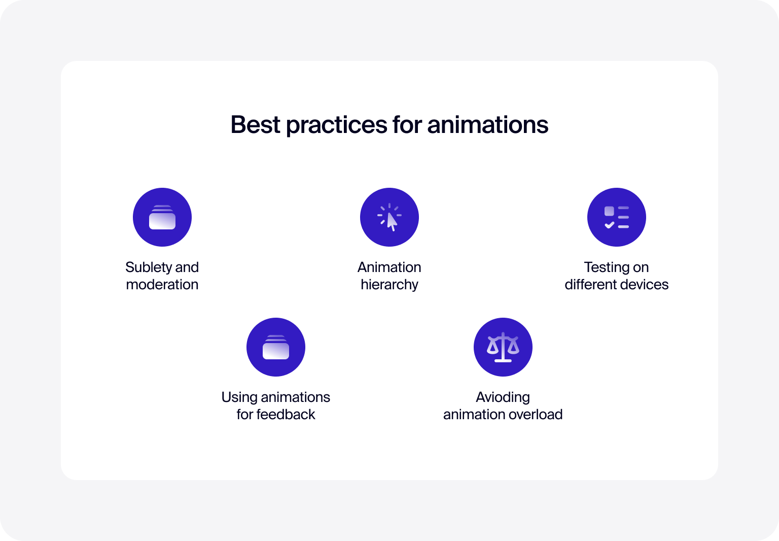 Animations add that extra touch of polish