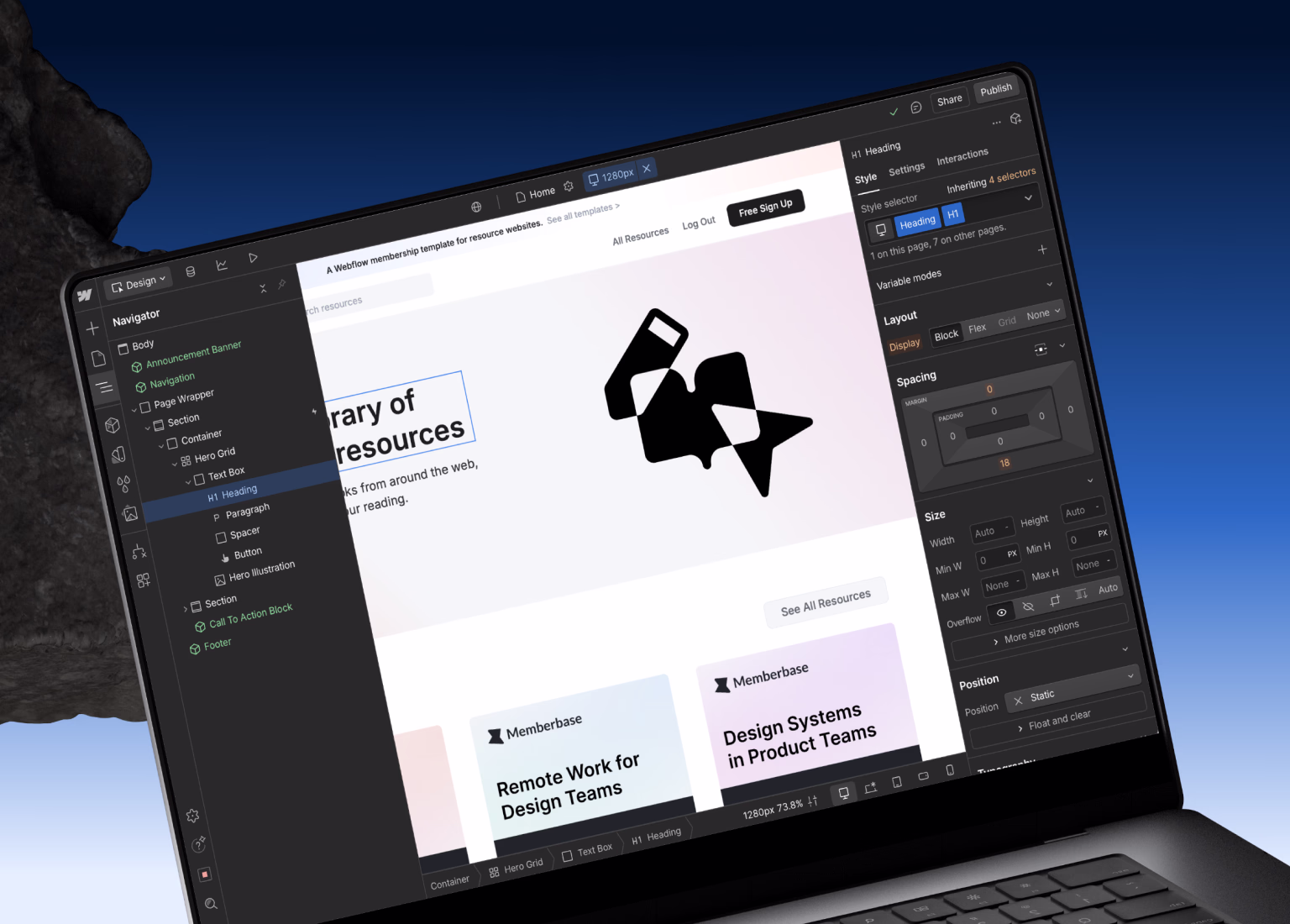 Webflow puts full creative control in your hands