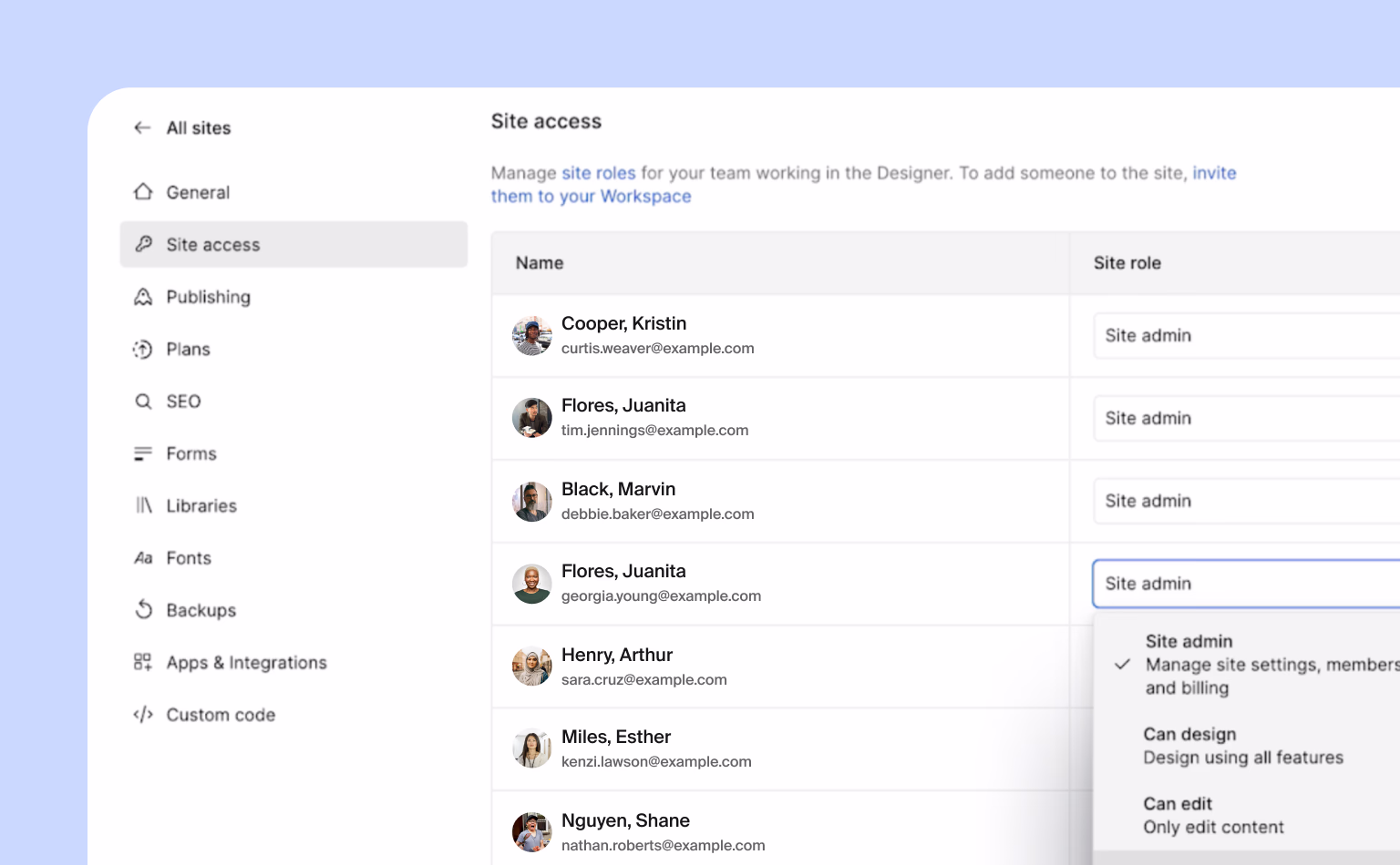 Effortless multi-user collaboration built into Webflow’s platform