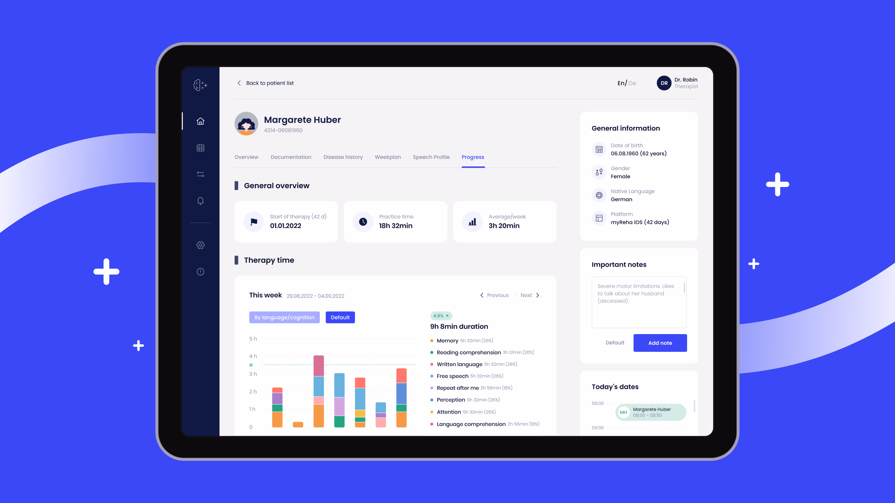 Nyra Health case study — clear data design for clinicians