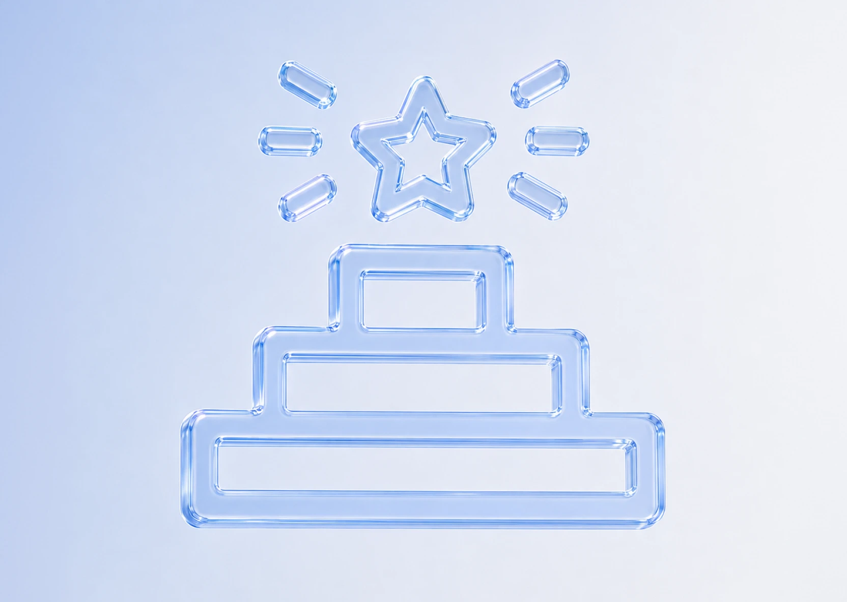 A glass podium with a star above it, standing for the deeper ambition a brand is built around