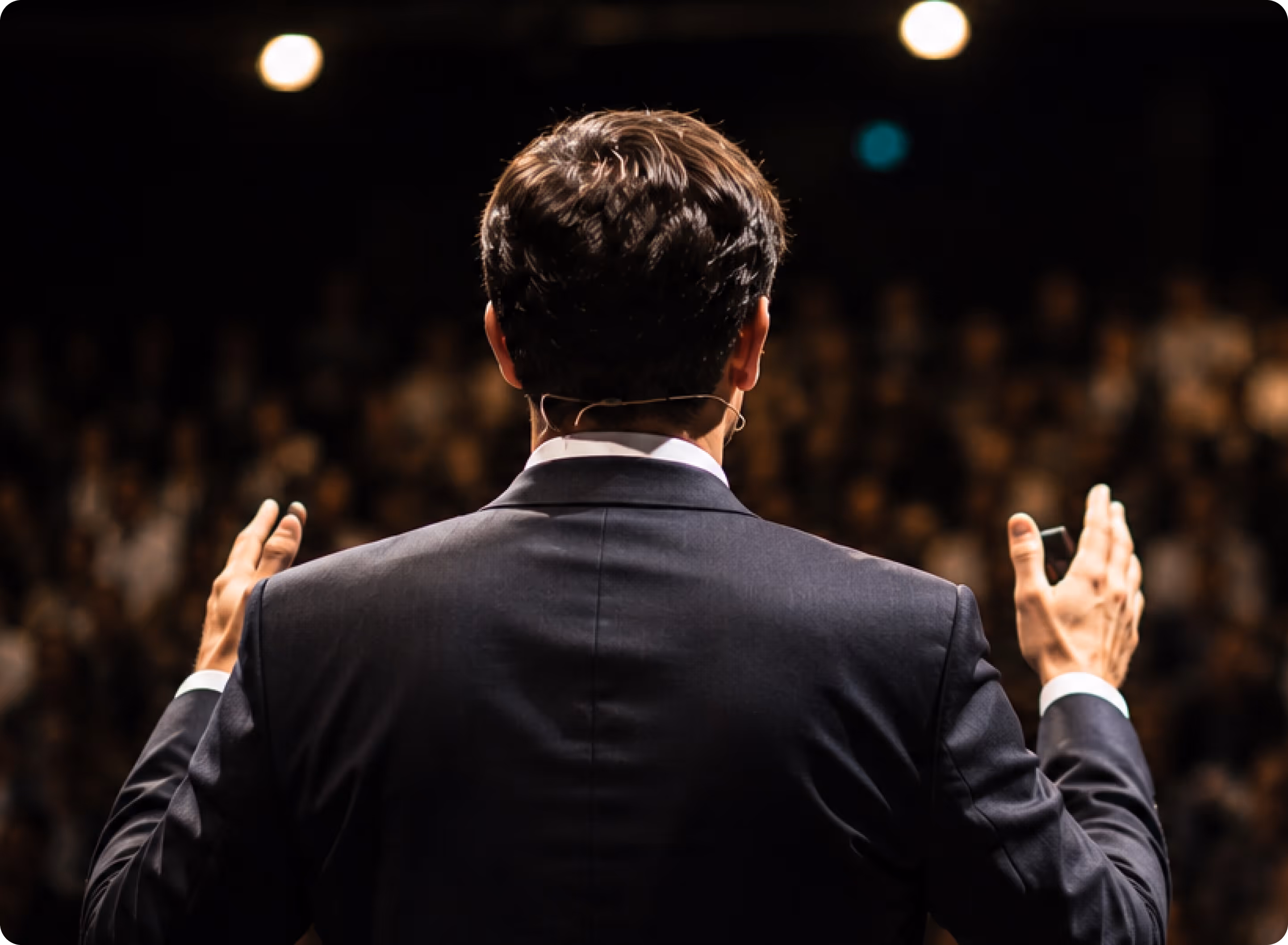 Speaker at a healthtech conference