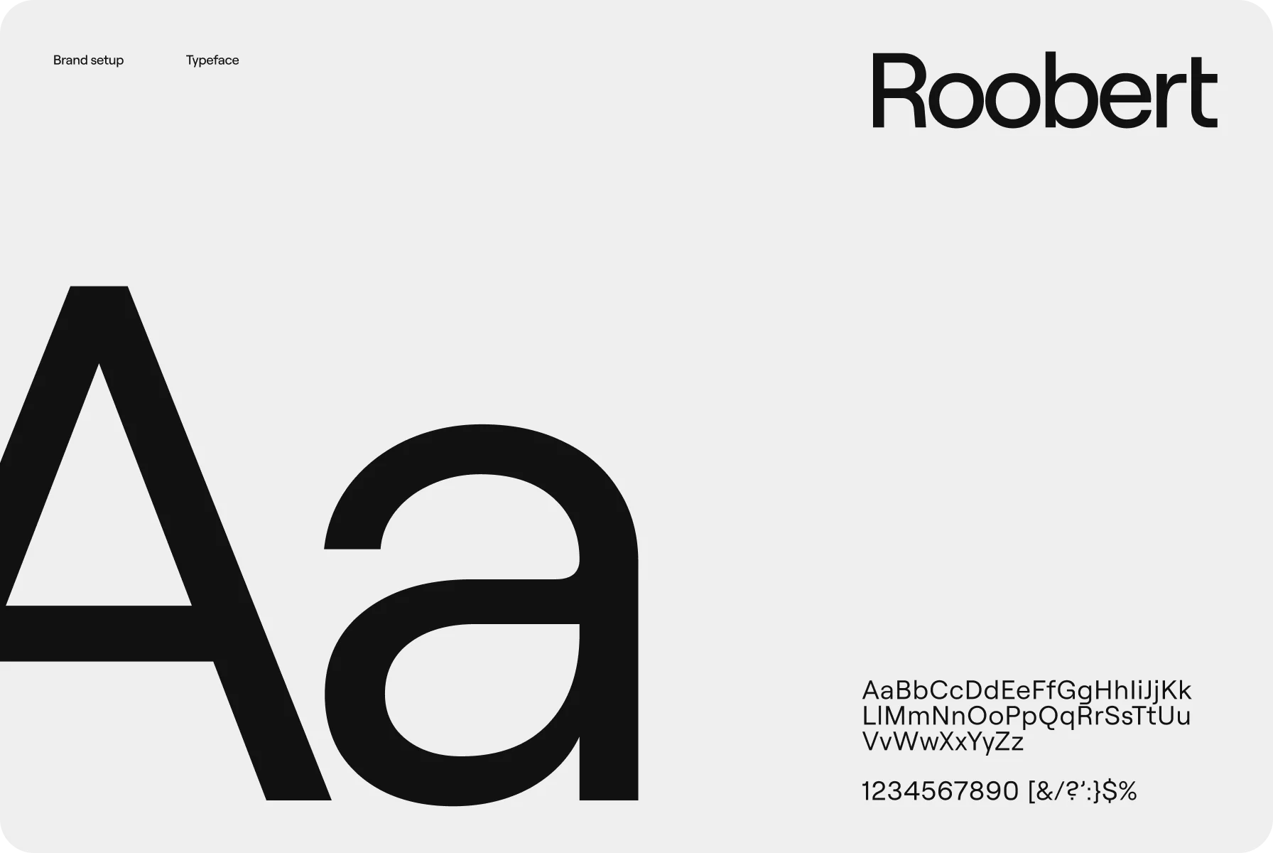 choosing of the Roobert font for well-balanced proportions
