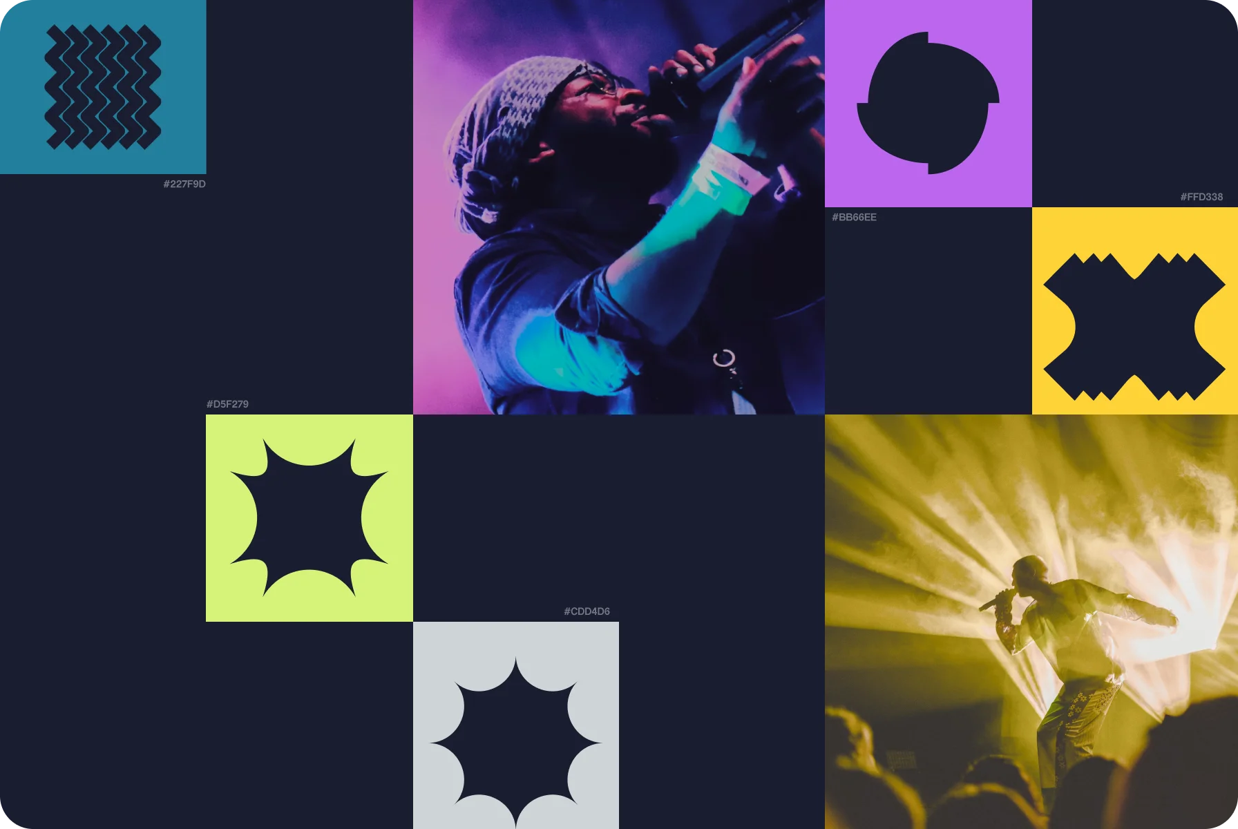 selection of a bright and balanced color scheme