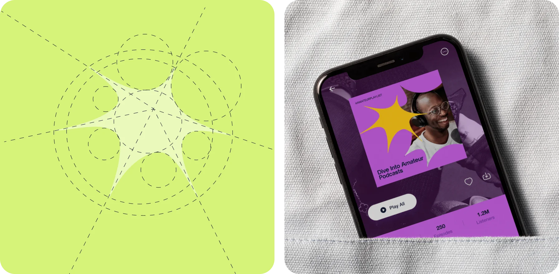 non-standard convex star for logotype