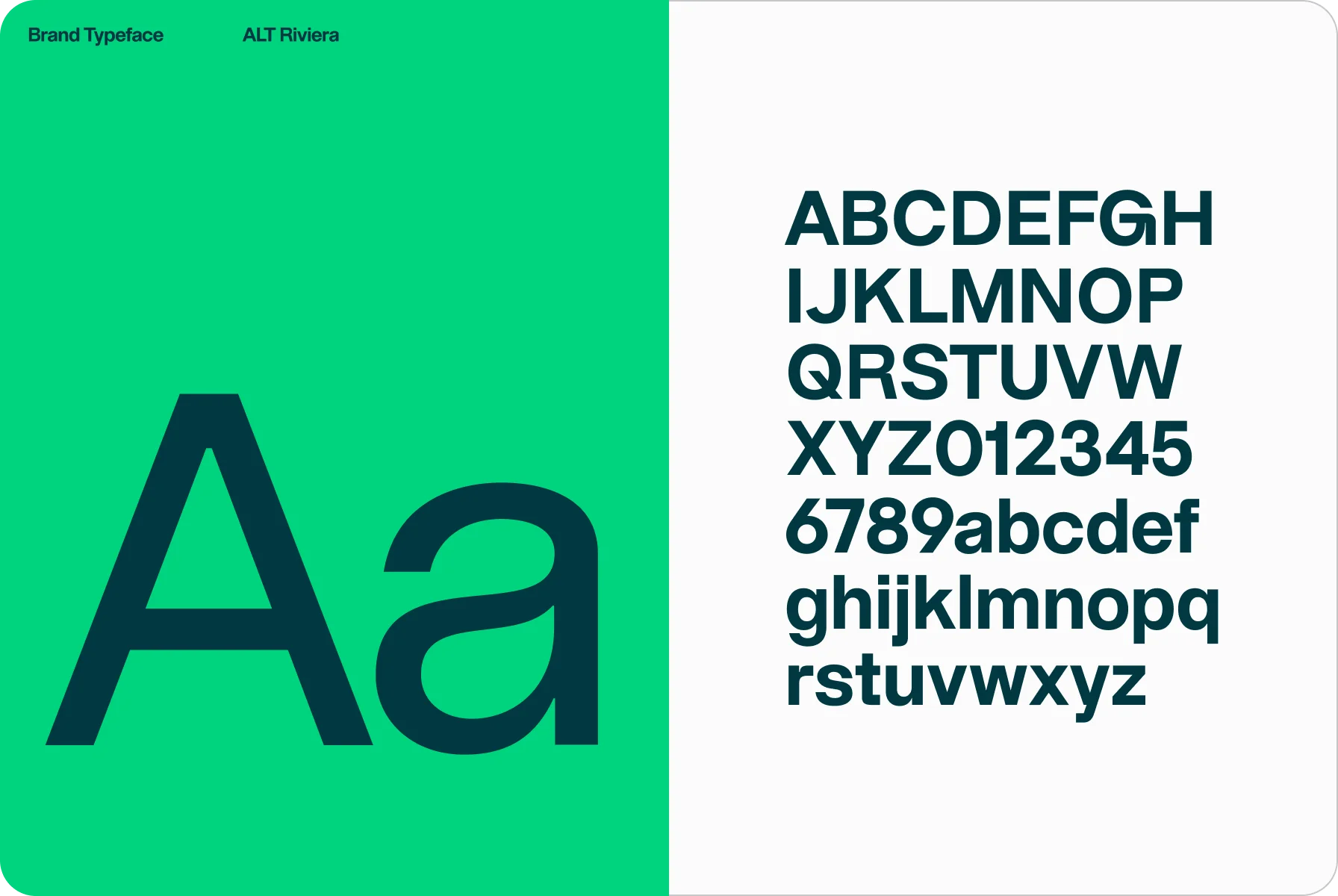 the ALT Riviera font with modern styling in the design system