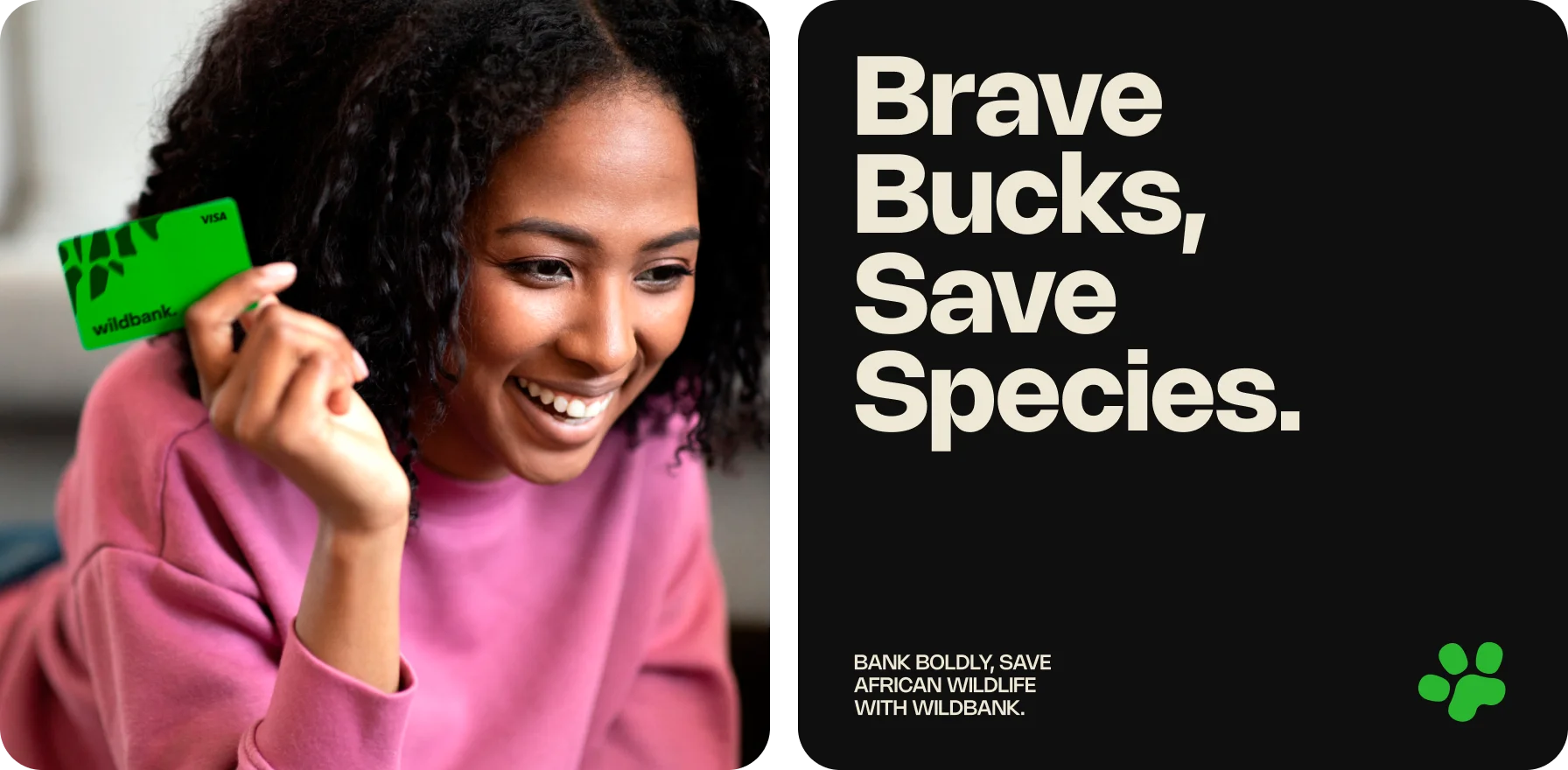 brand visuals for bank to protect of the natural world